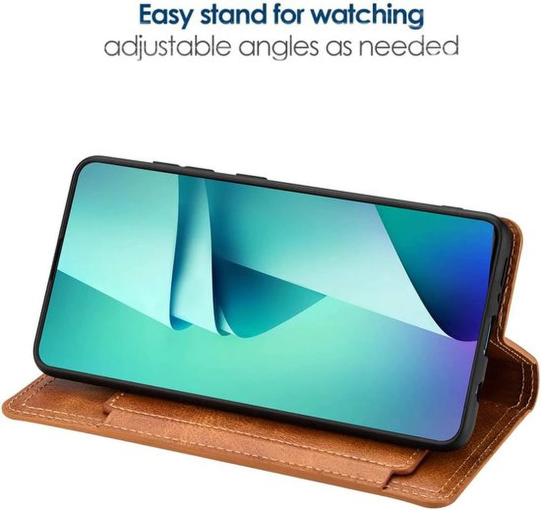 Premium Vintage Wallet Hoesje Geschikt voor Samsung Galaxy A23 5G - LichtBruin