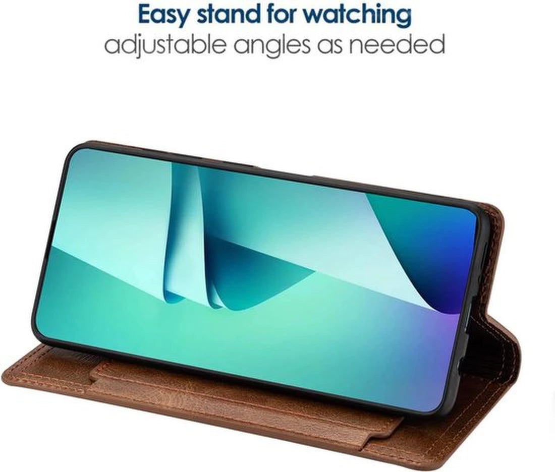 Premium Vintage Wallet Hoesje Geschikt voor Samsung Galaxy A23 5G - DonkerBruin