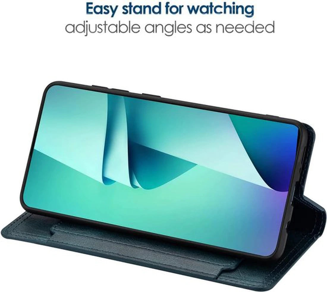 Samsung Galaxy A23 5G Hoesjes – Vintage Portemonnee Hoes – Pasjeshouder – Magneetsluiting – Blauw