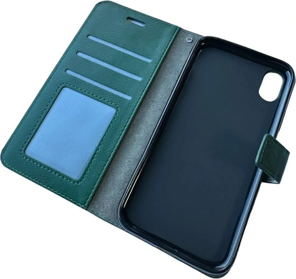 iPhone Xs Max Hoesjes – Portemonnee Book Case – Pasjeshouder – Magneetsluiting – Groen-Ilumina Benelux