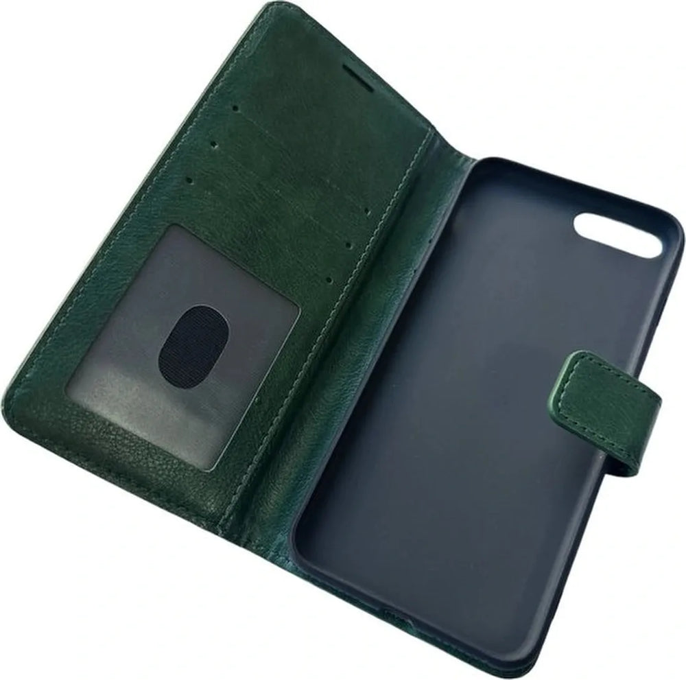 iPhone 7 Plus / 8 Plus Hoesjes – Portemonnee Book Case – Pasjeshouder – Magneetsluiting – Groen-Ilumina Benelux