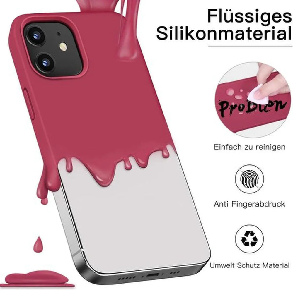 iPhone 11 Pro Max Hoesjes – Soft Touch Liquid Silicone Backcover – Flexibel TPU – Inclusief Screenprotector – Roze-Ilumina Benelux