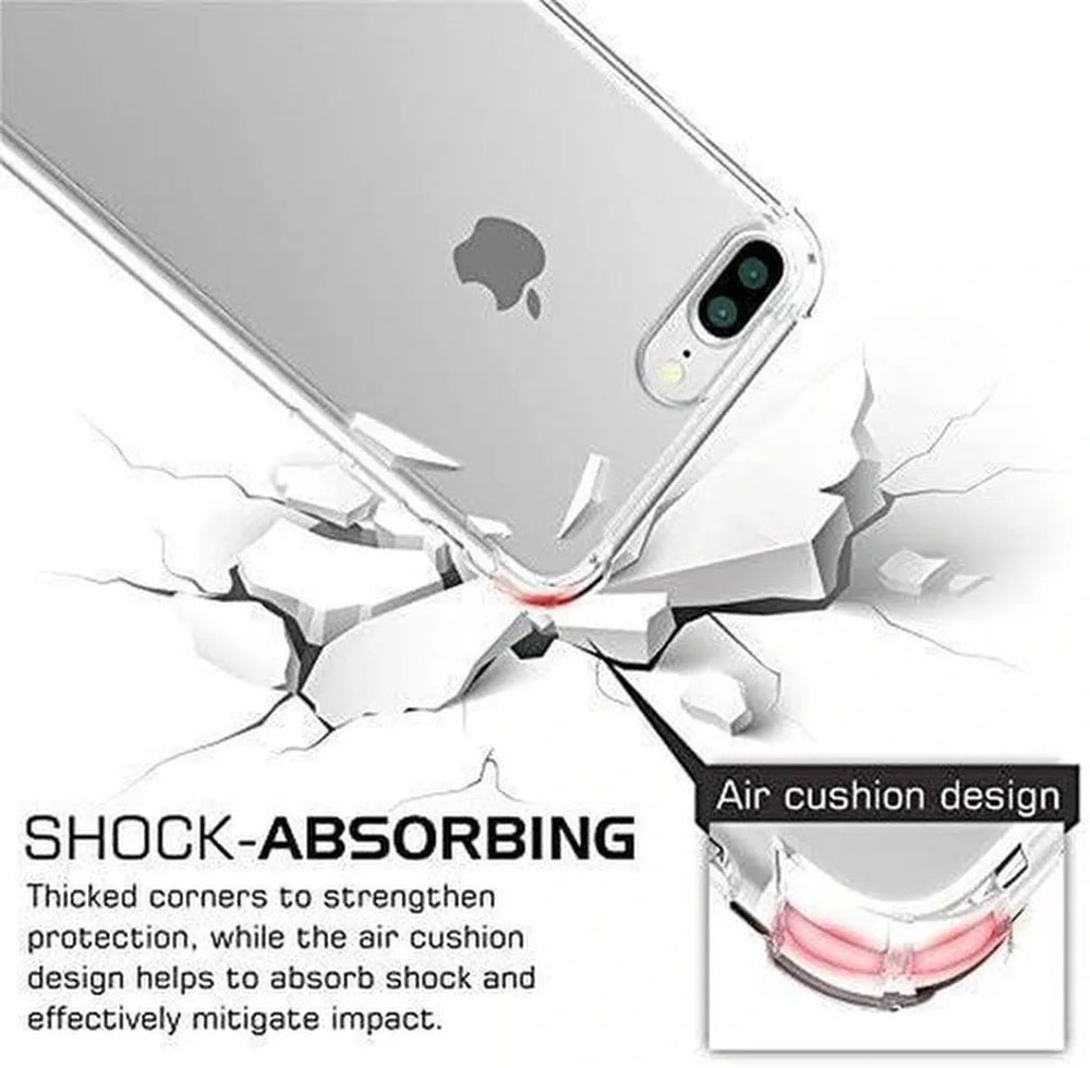 iPhone SE 2020/7/8 Hoesjes – Siliconen Backcover – Schokbestendig – 2 Pack Screenprotector Gehard Glas-Ilumina Benelux