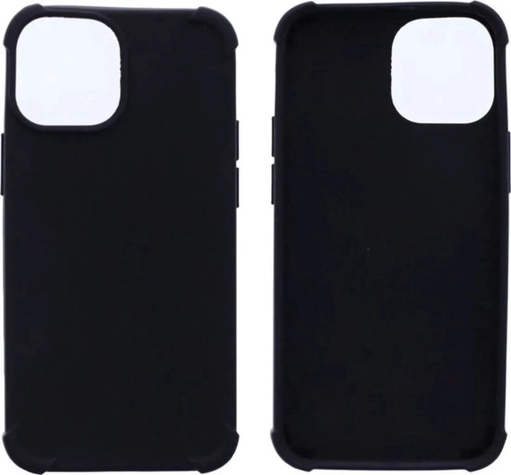 iPhone 15 Plus Hoesjes – Schokbestendige Siliconen Backcover – 3 Pack Screenprotector Gehard Glas – Zwart-Ilumina Benelux
