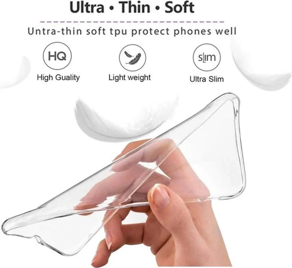 Samsung Galaxy A23 Hoesjes – Siliconen Backcover – Schokbestendig – 3 Pack Screenprotector Gehard Glas – Transparant-Ilumina Benelux