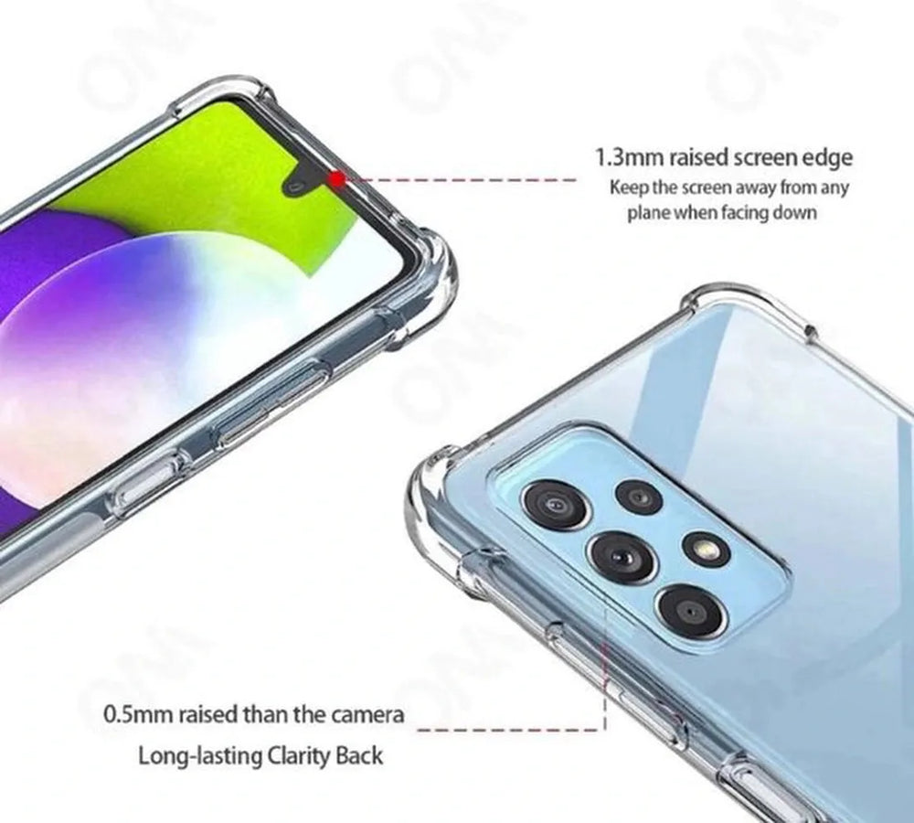 Samsung Galaxy A23 Hoesjes – Siliconen Backcover – Schokbestendig – 3 Pack Screenprotector Gehard Glas – Transparant-Ilumina Benelux