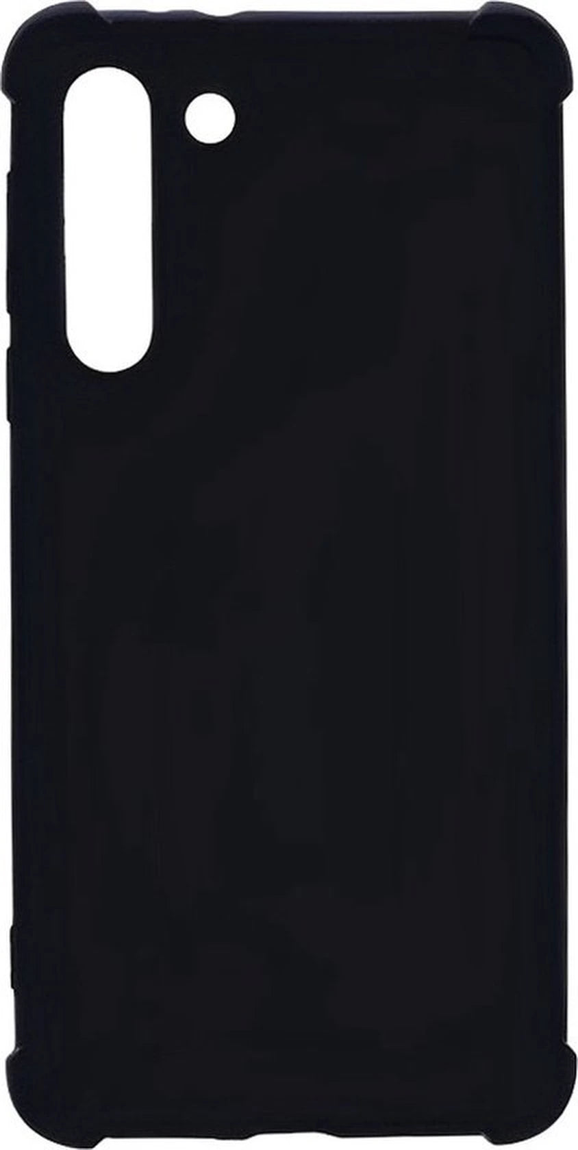 Anti-Shock silicone hoesje zwart met 3 Pack Screenprotector Glas Geschikt voor: Samsung Galaxy S23