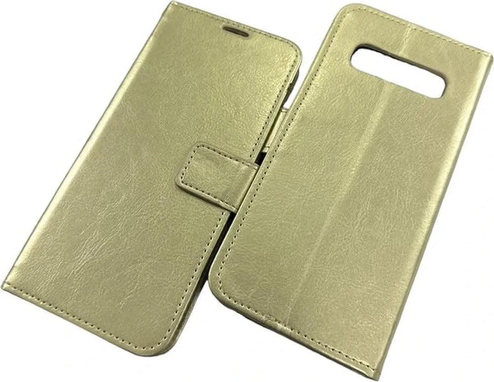 Samsung Galaxy S10 Hoesjes – Portemonnee Book Case – Pasjeshouder – Magneetsluiting – Goud-Ilumina Benelux