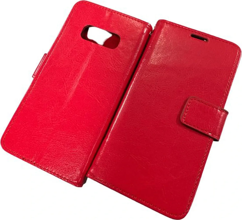 Samsung Galaxy S10 Hoesjes – Portemonnee Book Case – Pasjeshouder – Magneetsluiting – Rood-Ilumina Benelux