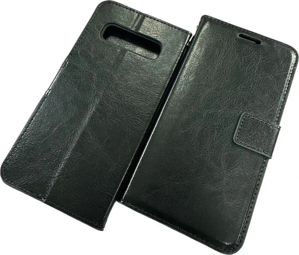 Samsung Galaxy S10E Hoesjes – Portemonnee Book Case – Pasjeshouder – Magneetsluiting – Zwart-Ilumina Benelux