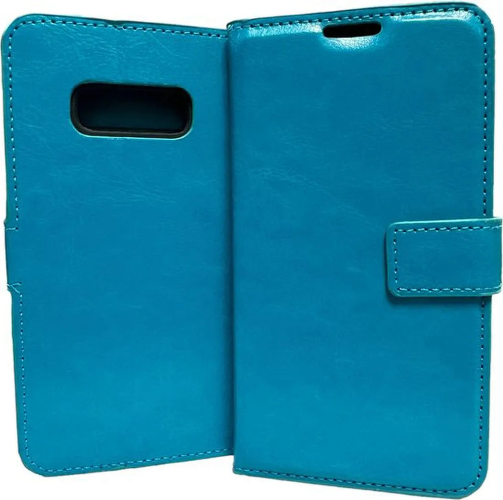 Samsung Galaxy S10E Hoesjes – Portemonnee Book Case – Pasjeshouder – Magneetsluiting – Turquoise-Ilumina Benelux