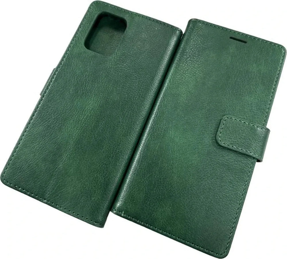 Samsung Galaxy S10 Lite Hoesjes – Portemonnee Book Case – Pasjeshouder – Magneetsluiting – Groen-Ilumina Benelux