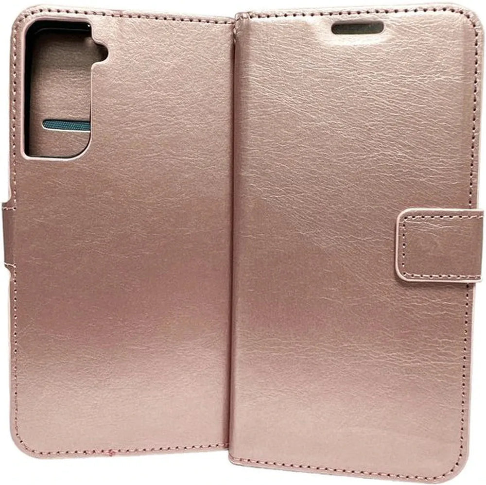 Samsung Galaxy S21 Hoesjes – Portemonnee Book Case – Pasjeshouder – Magneetsluiting – Roségoud-Ilumina Benelux