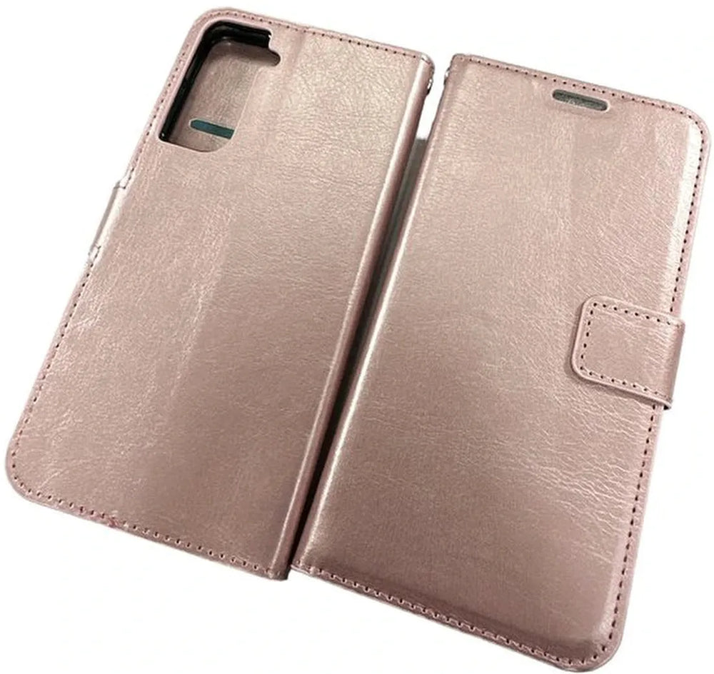 Samsung Galaxy S21 Hoesjes – Portemonnee Book Case – Pasjeshouder – Magneetsluiting – Roségoud-Ilumina Benelux