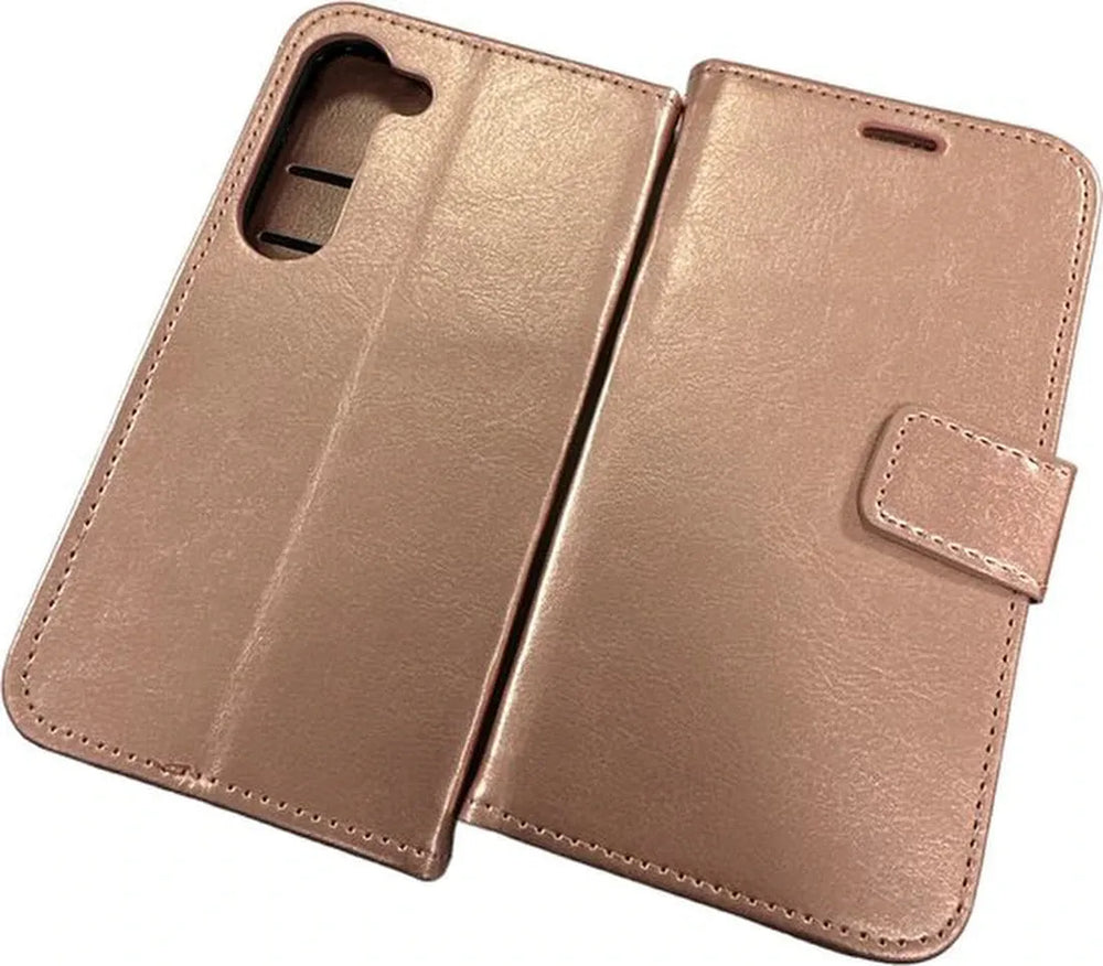 Samsung Galaxy S23 Hoesjes – Portemonnee Book Case – Pasjeshouder – Magneetsluiting – Roségoud-Ilumina Benelux