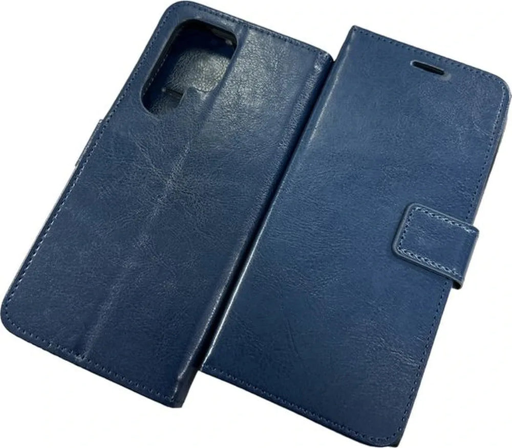 Samsung Galaxy S23 Ultra Hoesjes – Portemonnee Book Case – Pasjeshouder – Magneetsluiting – Blauw-Ilumina Benelux