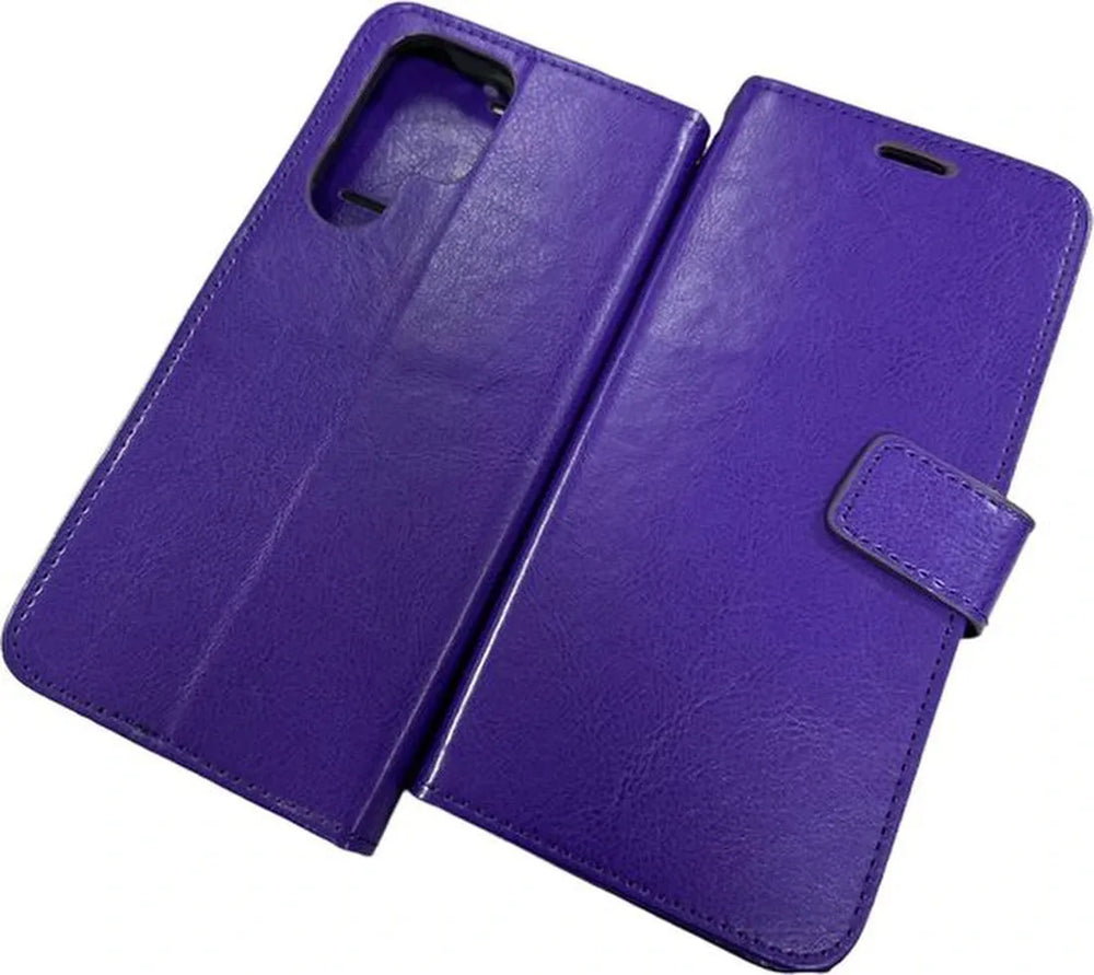 Samsung Galaxy S23 Ultra Hoesjes – Portemonnee Book Case – Pasjeshouder – Magneetsluiting – Paars-Ilumina Benelux