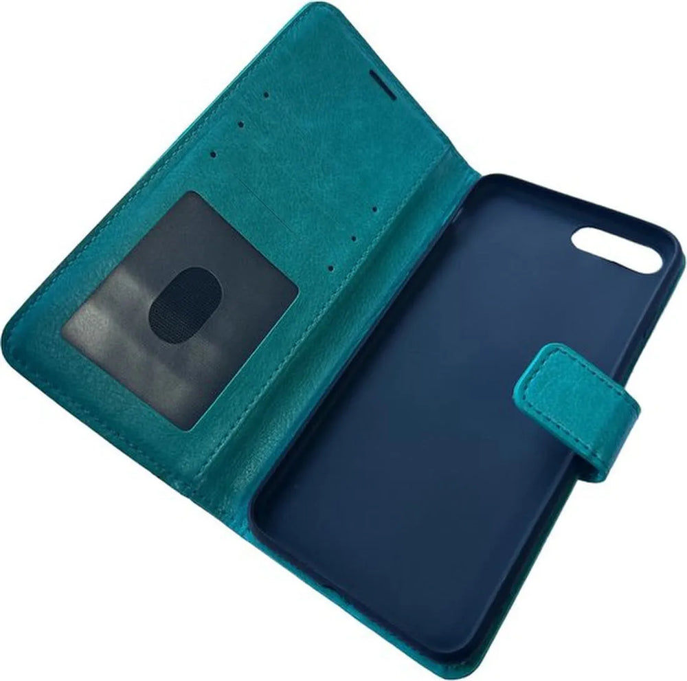 iPhone 7 Plus / 8 Plus Hoesjes – Portemonnee Book Case – Pasjeshouder – Magneetsluiting – Mint Groen-Ilumina Benelux