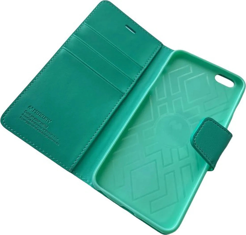 iPhone 6 Plus/6S Plus Hoesjes – Portemonnee Book Case – Pasjeshouder – Magneetsluiting – Mint Groen-Ilumina Benelux