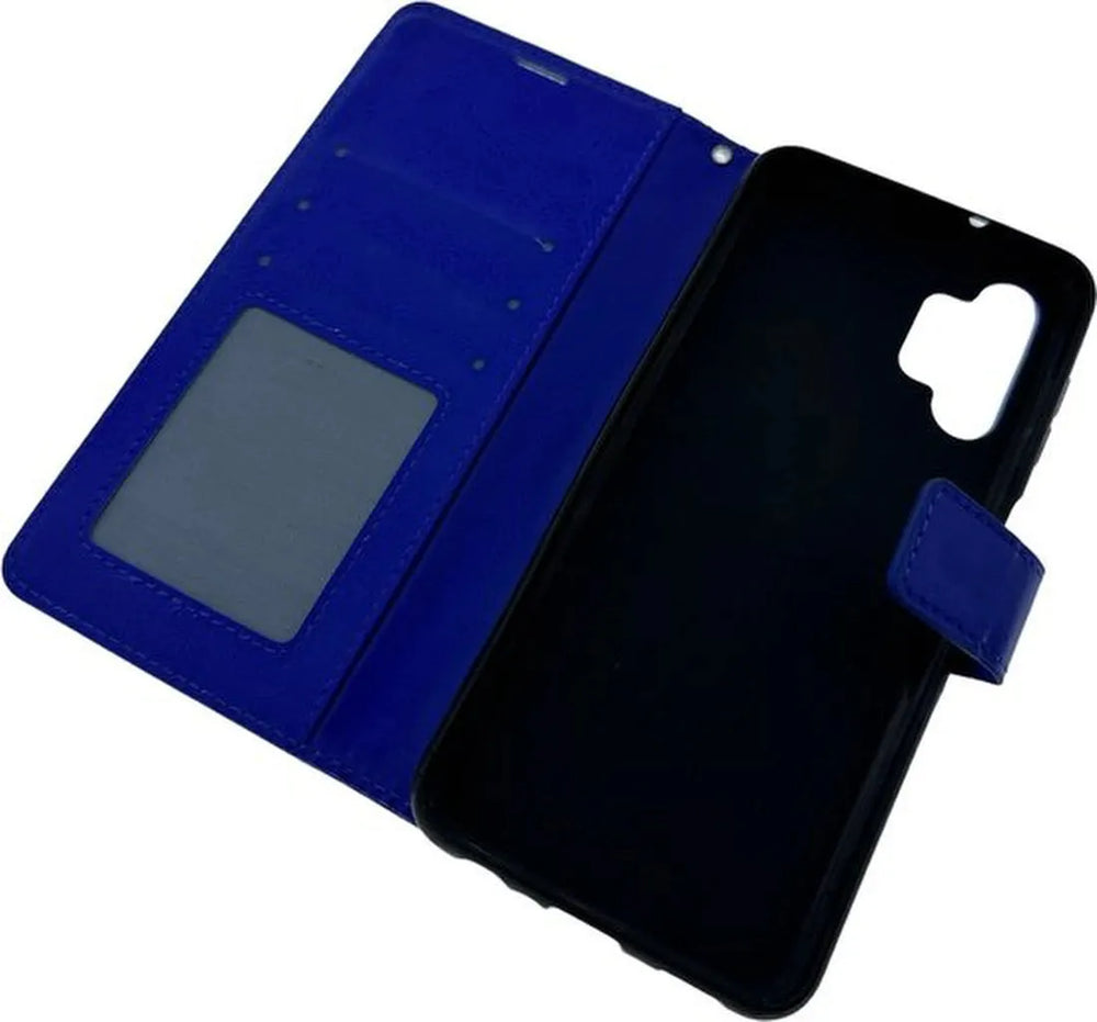Samsung Galaxy A32 4G Hoesjes – Portemonnee Book Case – Pasjeshouder – Magneetsluiting – Blauw-Ilumina Benelux