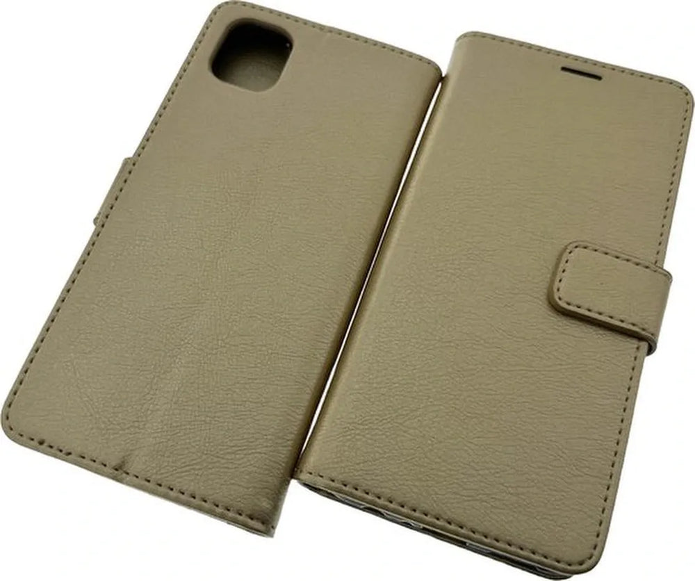 Samsung Galaxy A04 Hoesjes – Portemonnee Book Case – Pasjeshouder – Magneetsluiting – Goud-Ilumina Benelux