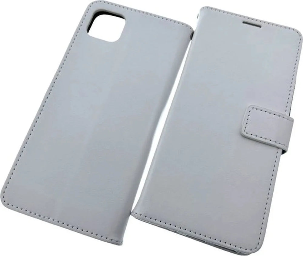 Samsung Galaxy A04 Hoesjes – Portemonnee Book Case – Pasjeshouder – Magneetsluiting – Wit-Ilumina Benelux