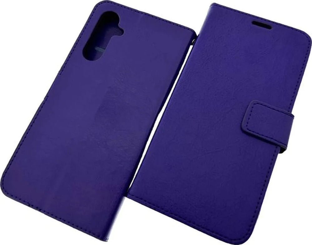 Samsung Galaxy A14 Hoesjes – Portemonnee Book Case – Pasjeshouder – Magneetsluiting – Paars-Ilumina Benelux