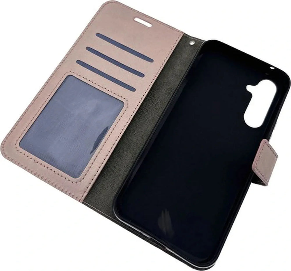 Samsung Galaxy A25 Hoesjes – Portemonnee Book Case – Pasjeshouder – Magneetsluiting – Roségoud-Ilumina Benelux
