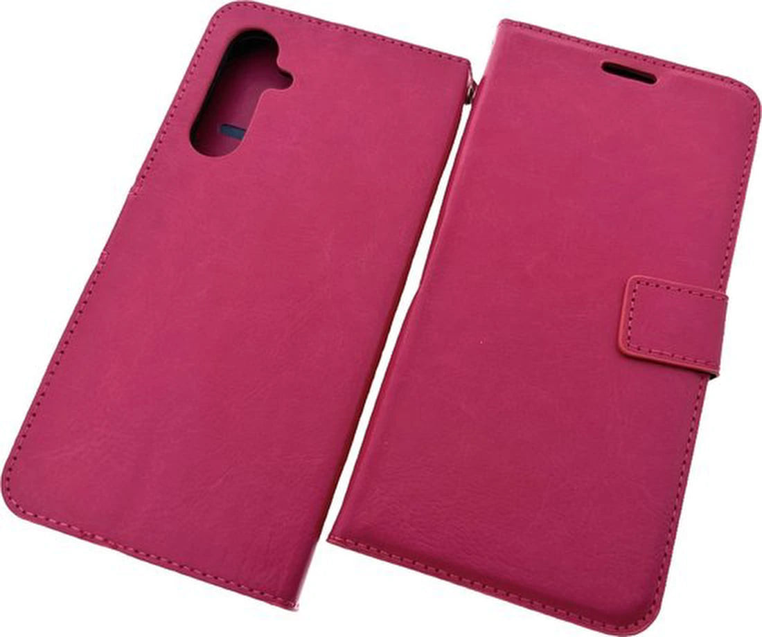 Samsung Galaxy A25 Hoesjes – Portemonnee Book Case – Pasjeshouder – Magneetsluiting – Roze