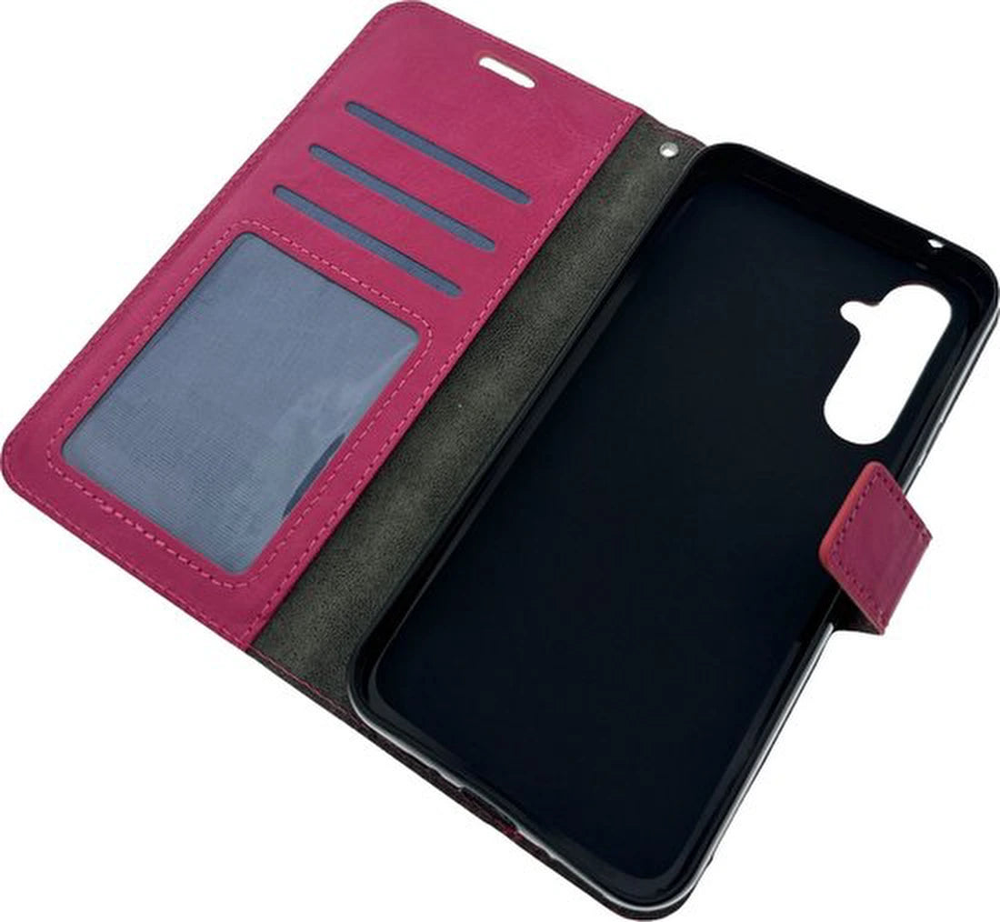 Samsung Galaxy A25 Hoesjes – Portemonnee Book Case – Pasjeshouder – Magneetsluiting – Roze