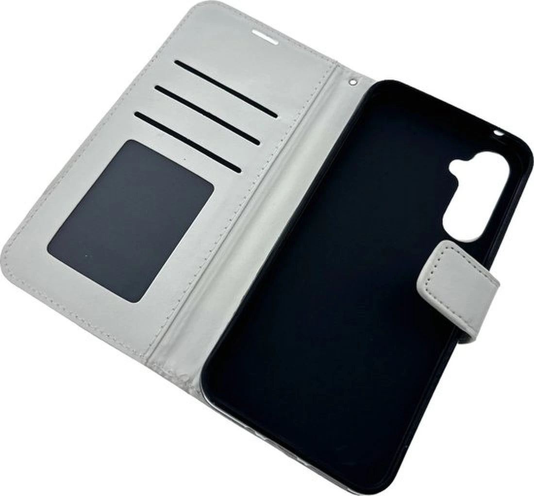 Samsung Galaxy A25 Hoesjes – Portemonnee Book Case – Pasjeshouder – Magneetsluiting – Wit