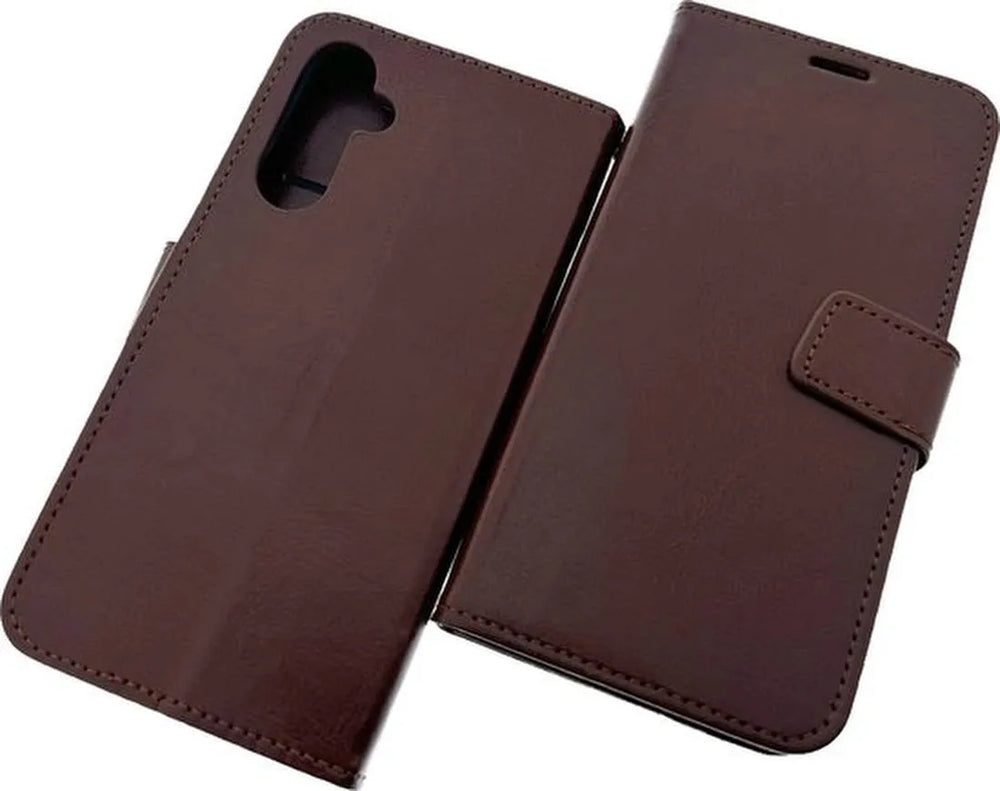 Samsung Galaxy A54 Hoesjes – Portemonnee Book Case – Pasjeshouder – Magneetsluiting – Bruin-Ilumina Benelux
