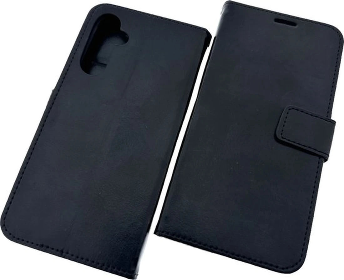 Samsung Galaxy A05s Hoesjes – Portemonnee Book Case – Pasjeshouder – Magneetsluiting – Zwart