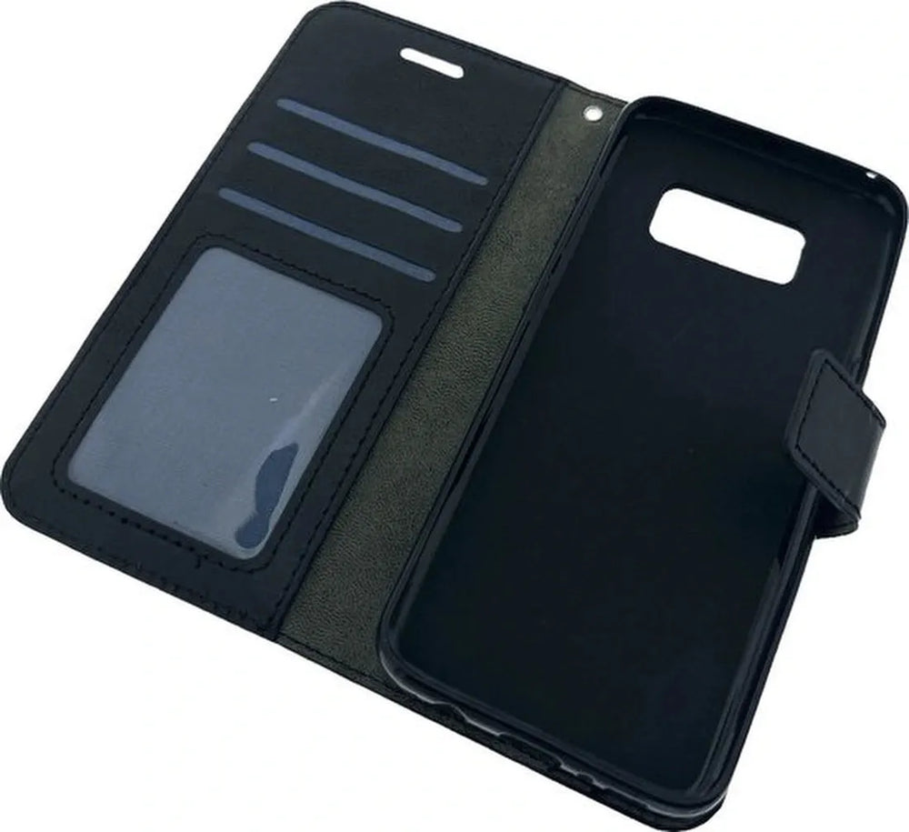 Samsung Galaxy S8 Hoesjes – Portemonnee Book Case – Pasjeshouder – Magneetsluiting – Zwart-Ilumina Benelux