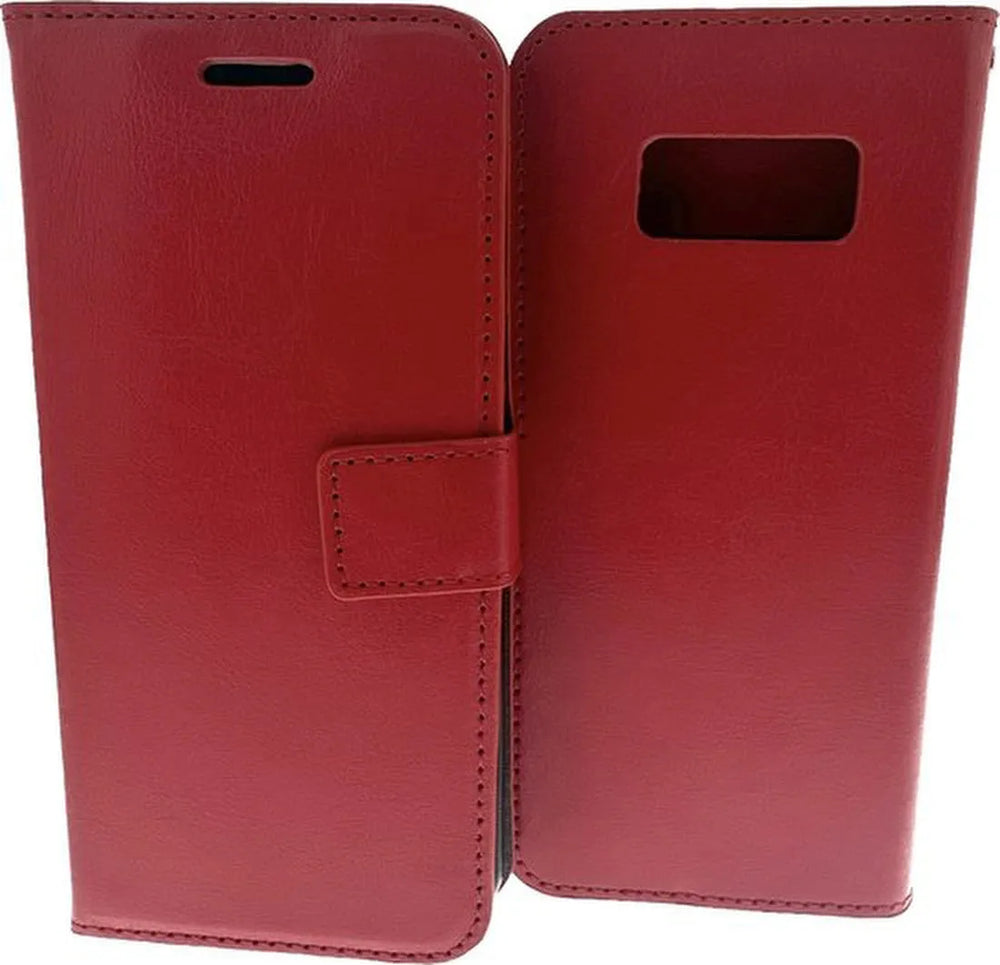 Samsung Galaxy S8 Hoesjes – Portemonnee Book Case – Pasjeshouder – Magneetsluiting – Rood-Ilumina Benelux