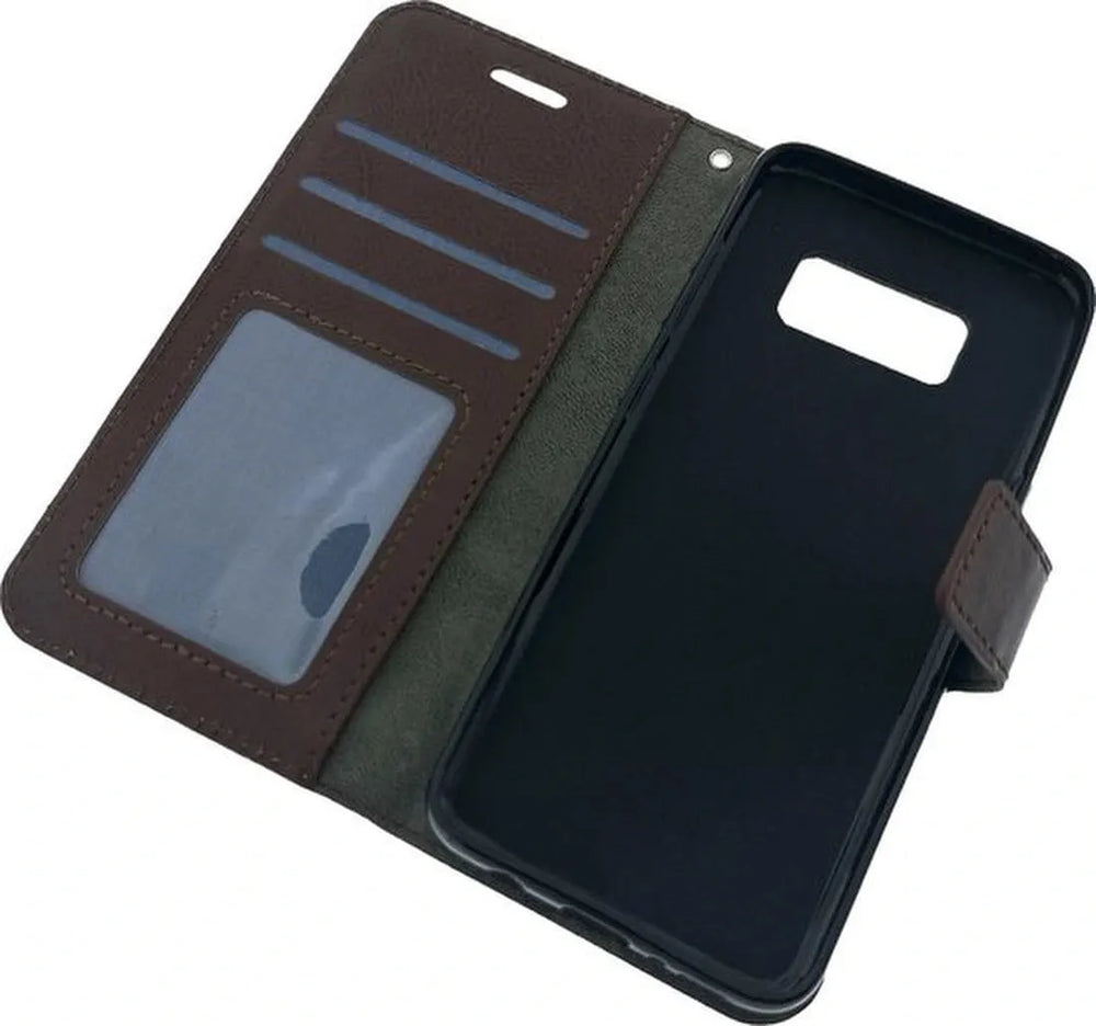 Samsung Galaxy S8 Plus Hoesjes – Portemonnee Book Case – Pasjeshouder – Magneetsluiting – Bruin-Ilumina Benelux