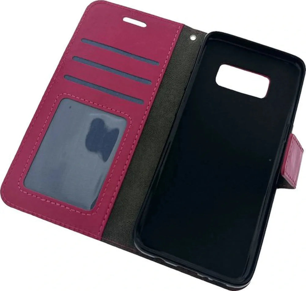 Samsung Galaxy S8 Plus Hoesjes – Portemonnee Book Case – Pasjeshouder – Magneetsluiting – Roze-Ilumina Benelux