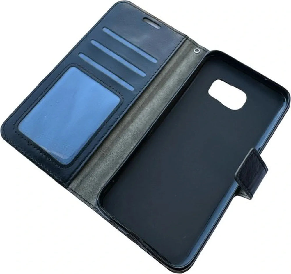 Samsung Galaxy S7 Edge Hoesjes – Portemonnee Book Case – Pasjeshouder – Magneetsluiting – Zwart-Ilumina Benelux