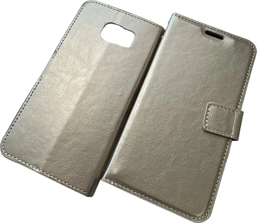 Samsung Galaxy S7 Edge Hoesjes – Portemonnee Book Case – Pasjeshouder – Magneetsluiting – Goud-Ilumina Benelux