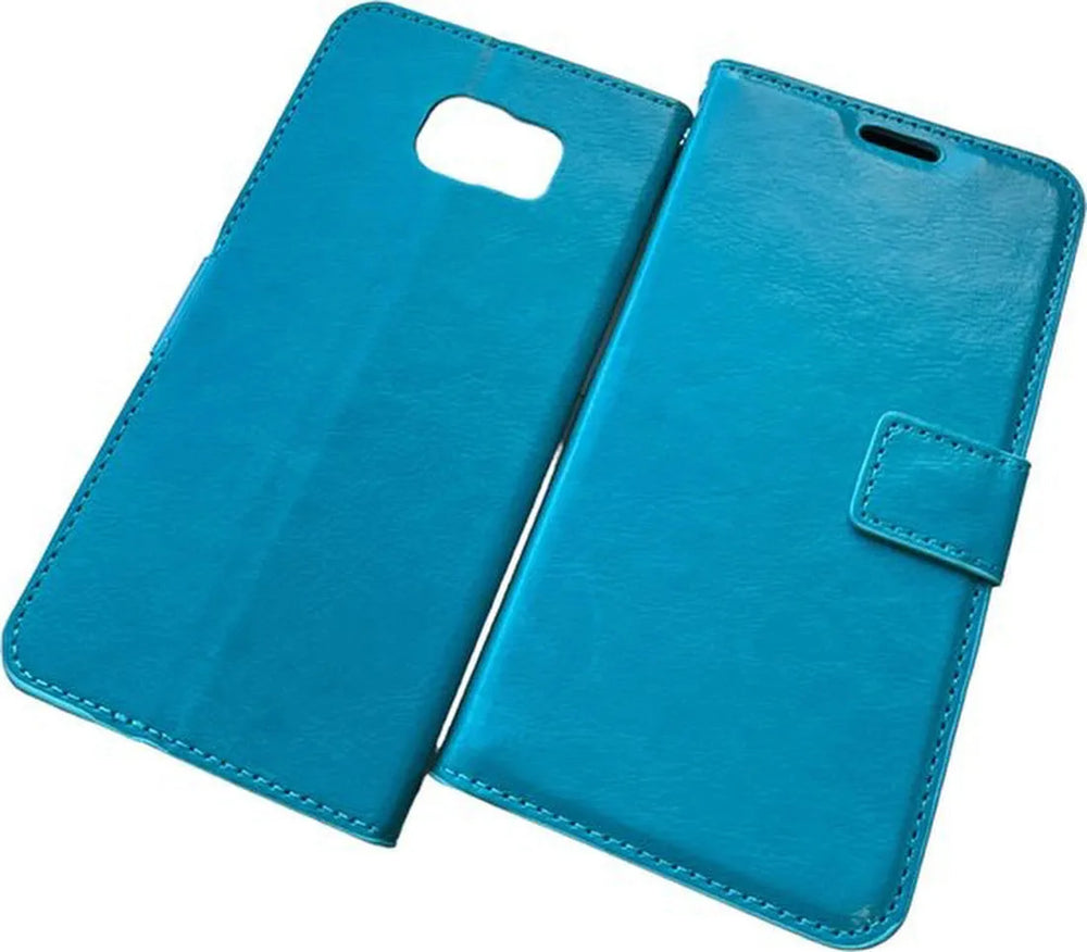 Samsung Galaxy S7 Edge Hoesjes – Portemonnee Book Case – Pasjeshouder – Magneetsluiting – Turquoise-Ilumina Benelux