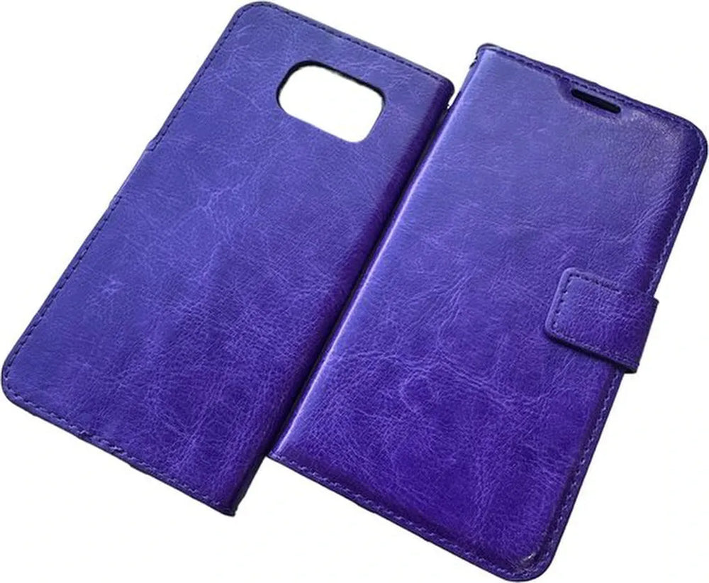 Samsung Galaxy S7 Edge Hoesjes – Portemonnee Book Case – Pasjeshouder – Magneetsluiting – Paars-Ilumina Benelux