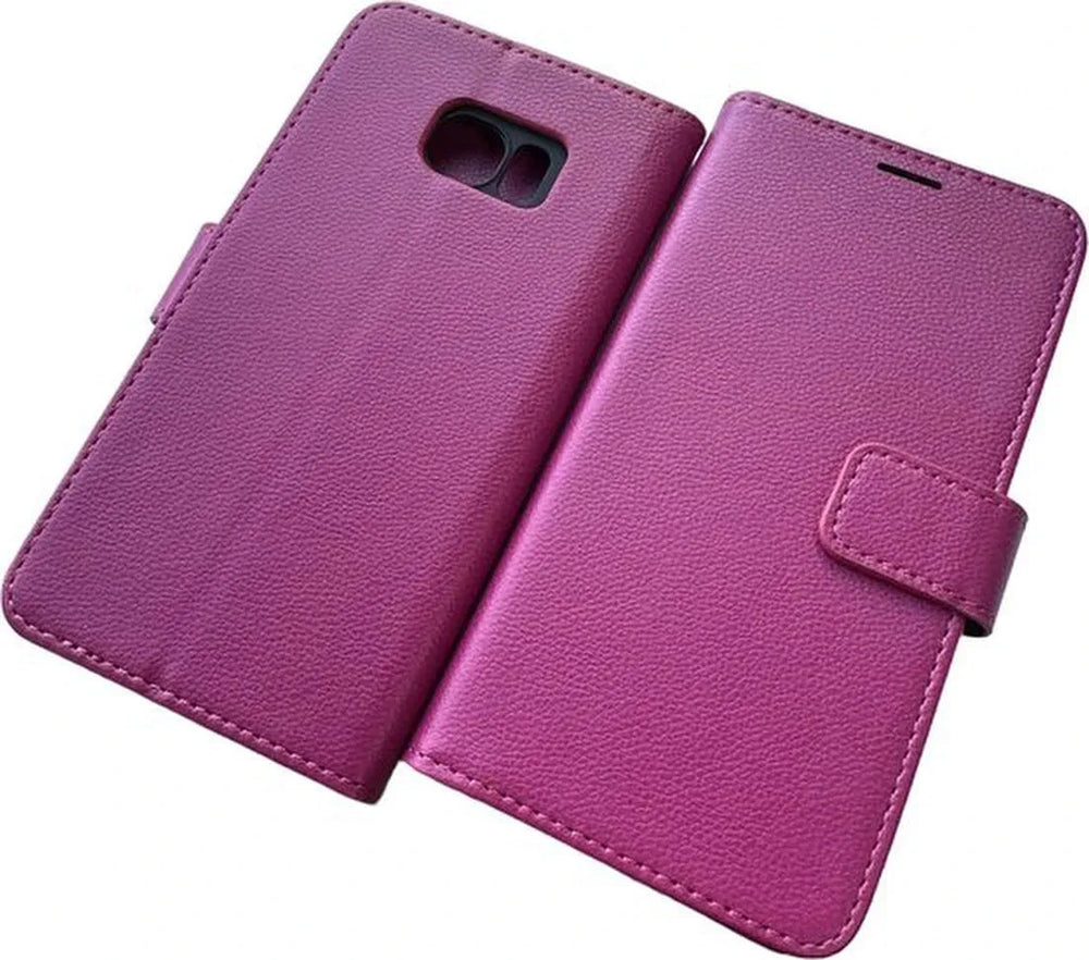 Samsung Galaxy S7 Edge Hoesjes – Portemonnee Book Case – Pasjeshouder – Magneetsluiting – Roze-Ilumina Benelux