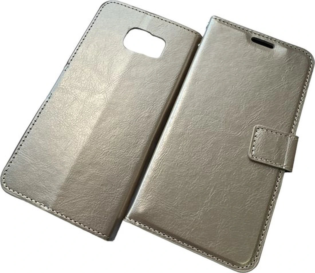 Portemonnee Book Case Hoesje Geschikt voor: Samsung Galaxy S7 - Goud