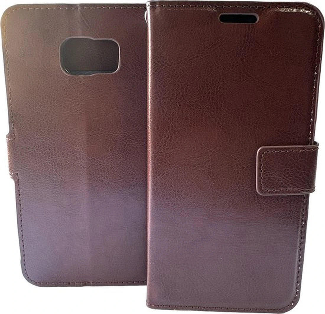 Portemonnee Book Case Hoesje Geschikt voor: Samsung Galaxy S7 - Bruin