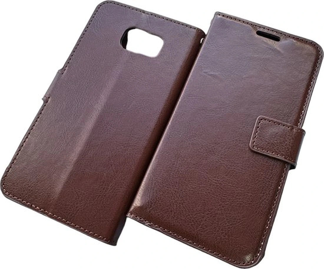 Portemonnee Book Case Hoesje Geschikt voor: Samsung Galaxy S7 - Bruin