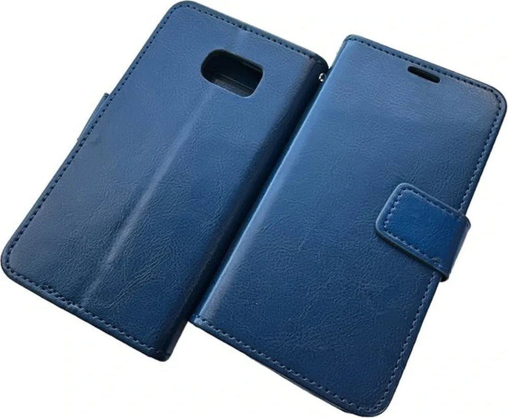 Samsung Galaxy S7 Hoesjes – Portemonnee Book Case – Pasjeshouder – Magneetsluiting – Blauw-Ilumina Benelux