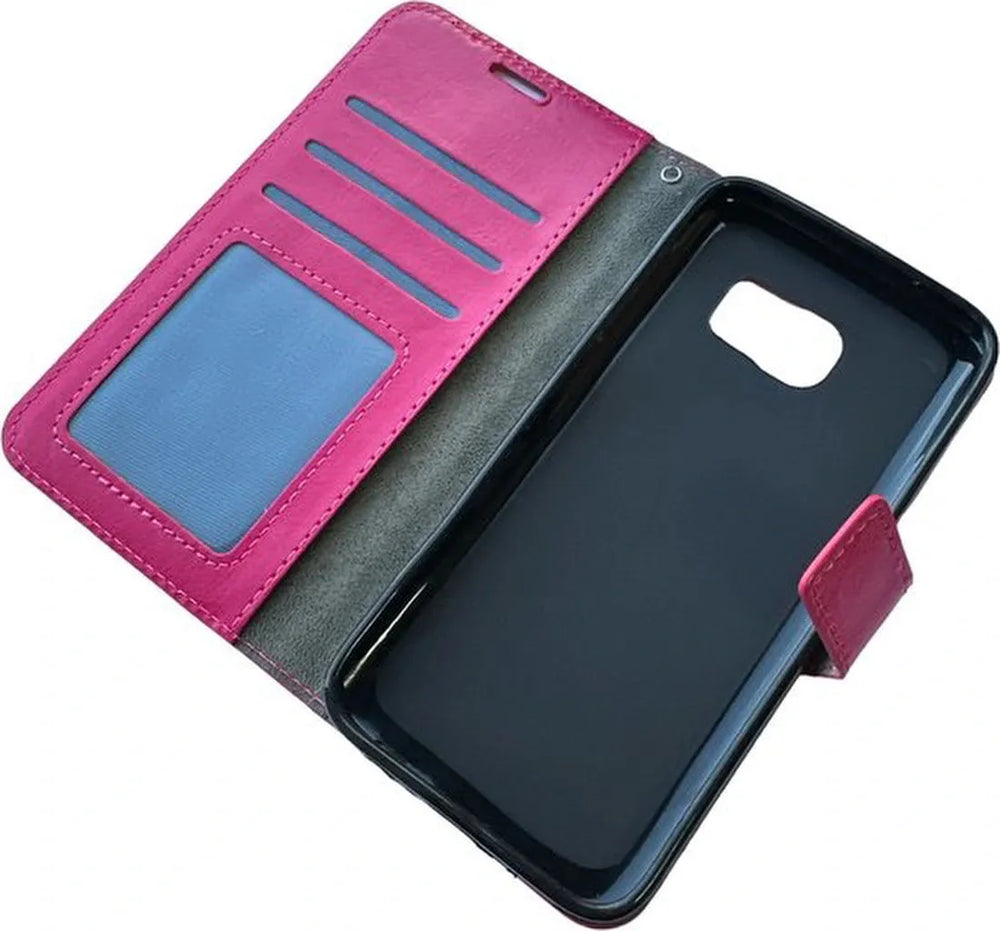 Samsung Galaxy S7 Hoesjes – Portemonnee Book Case – Pasjeshouder – Magneetsluiting – Roze-Ilumina Benelux