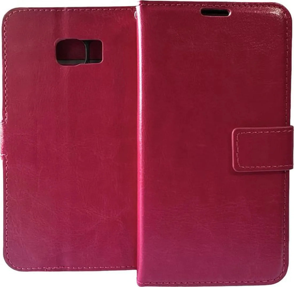 Samsung Galaxy S6 Edge Plus Hoesjes – Portemonnee Book Case – Pasjeshouder – Magneetsluiting – Roze-Ilumina Benelux