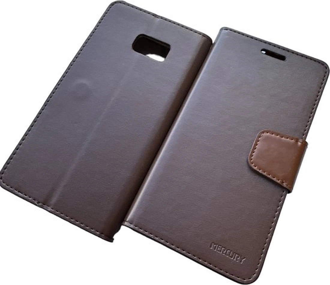 Portemonnee Book Case Hoesje Geschikt voor: Samsung Galaxy S6 Edge Plus - Bruin