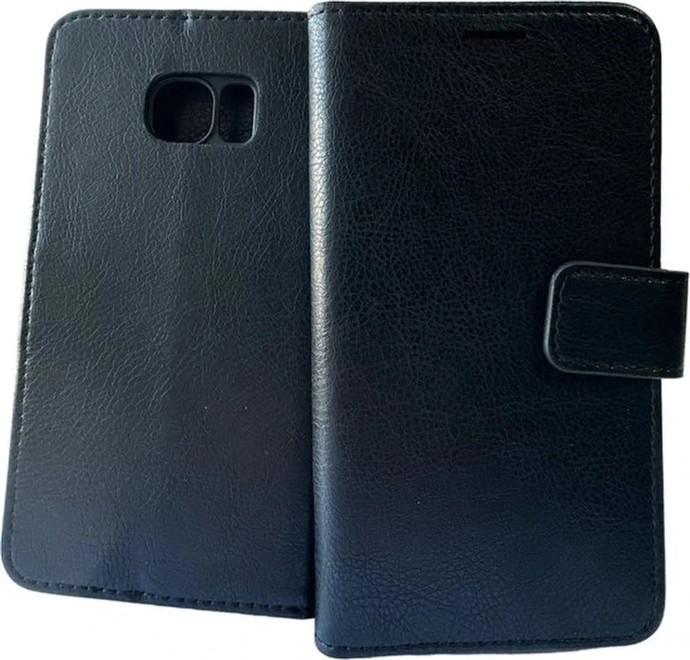 Samsung Galaxy S6 Edge Hoesjes – Portemonnee Book Case – Pasjeshouder – Magneetsluiting – Zwart-Ilumina Benelux